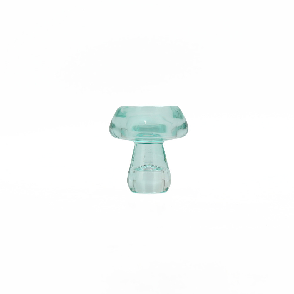 GlassCandleHolder7.5x6.6cm Green (24/24)