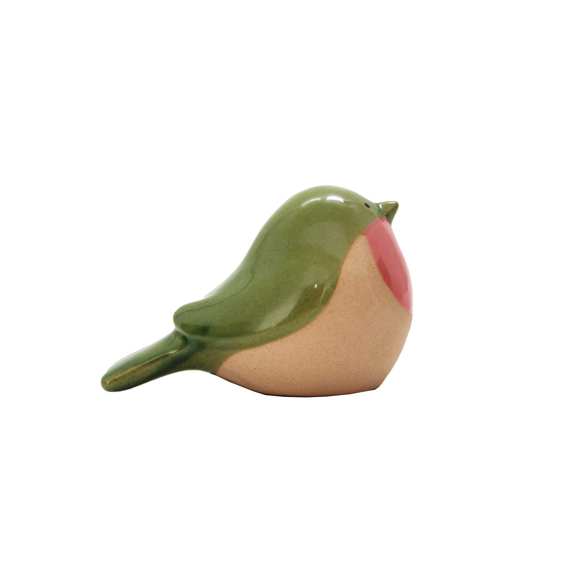 Deco Bird Green 13.1x8.2x8.5cm (4/24)