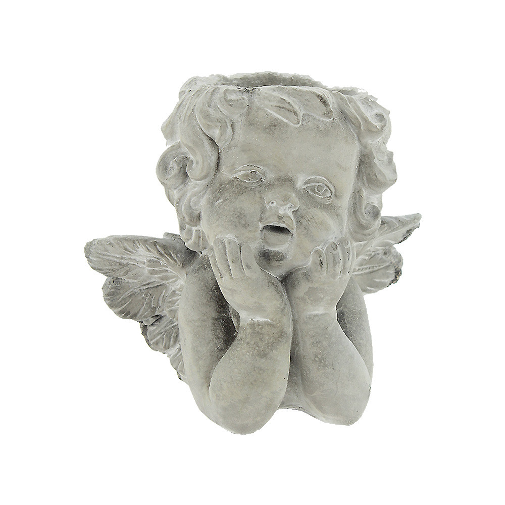 Pot ConcCherub No Hole 25x13x23cmH (1/2)
