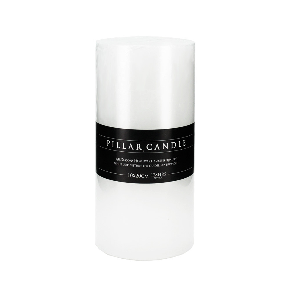 Candle Pillar Flat Top10x20cm-White(8/8)