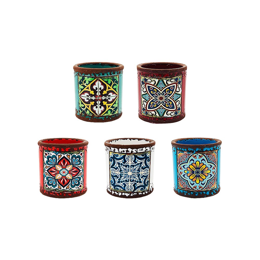 Pot Rd Ass Design 5-Sml7.3x7.5cmH(6/48)