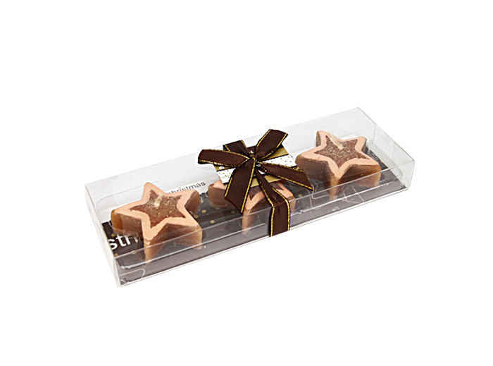 Candle Star Shaped S/3 5.2x18cm (24/24)