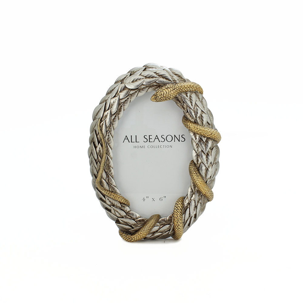 PhotoFram4x6Inch-Pewter&Goldsnake(1/18)