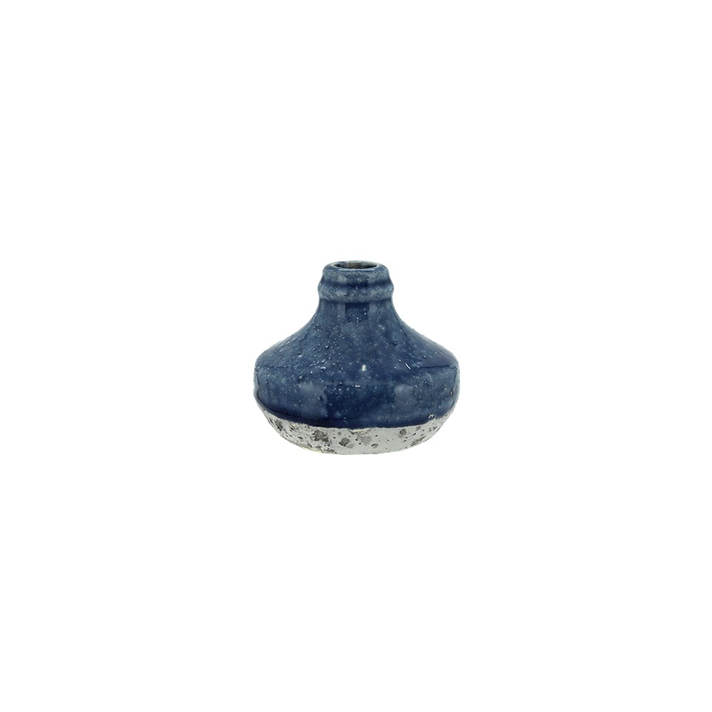 Vase Bottle Ceramic 8.5x6.5cm-Bule(1/48)