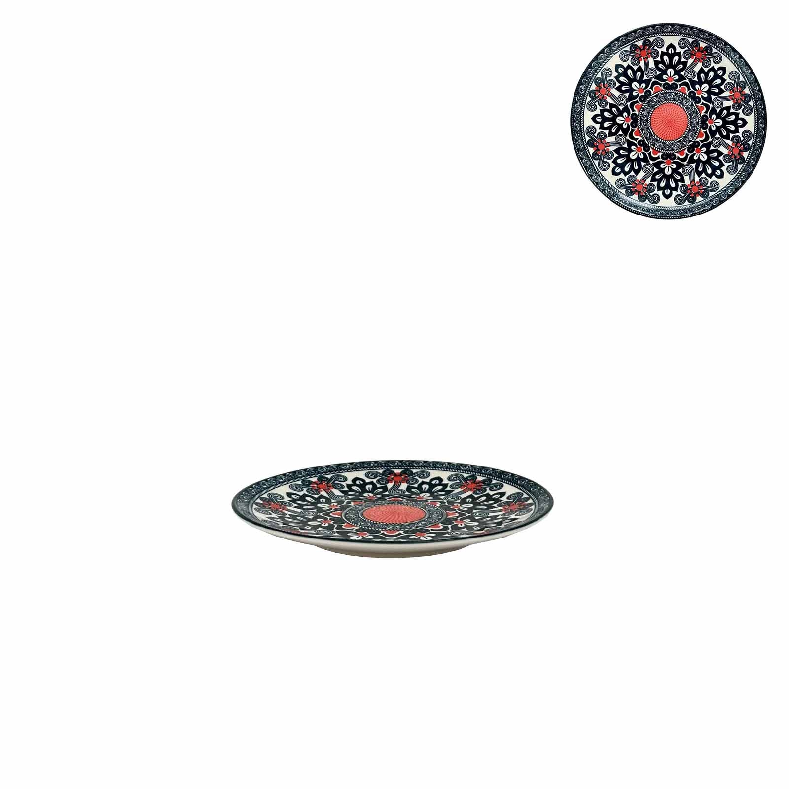 Turkish Style 7.5Inch PlateDkBlRed(8/32)