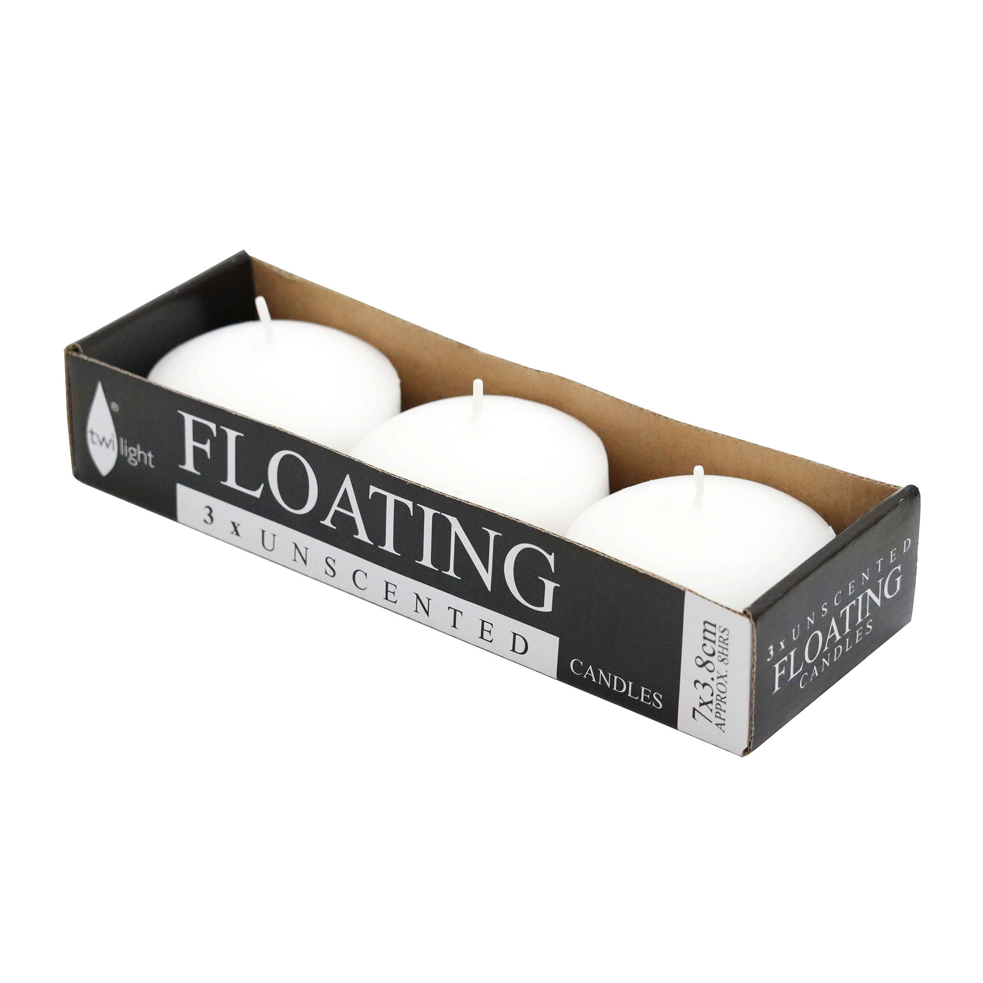 Candle FloatingLarge3pcs/Pk-White(24/48)