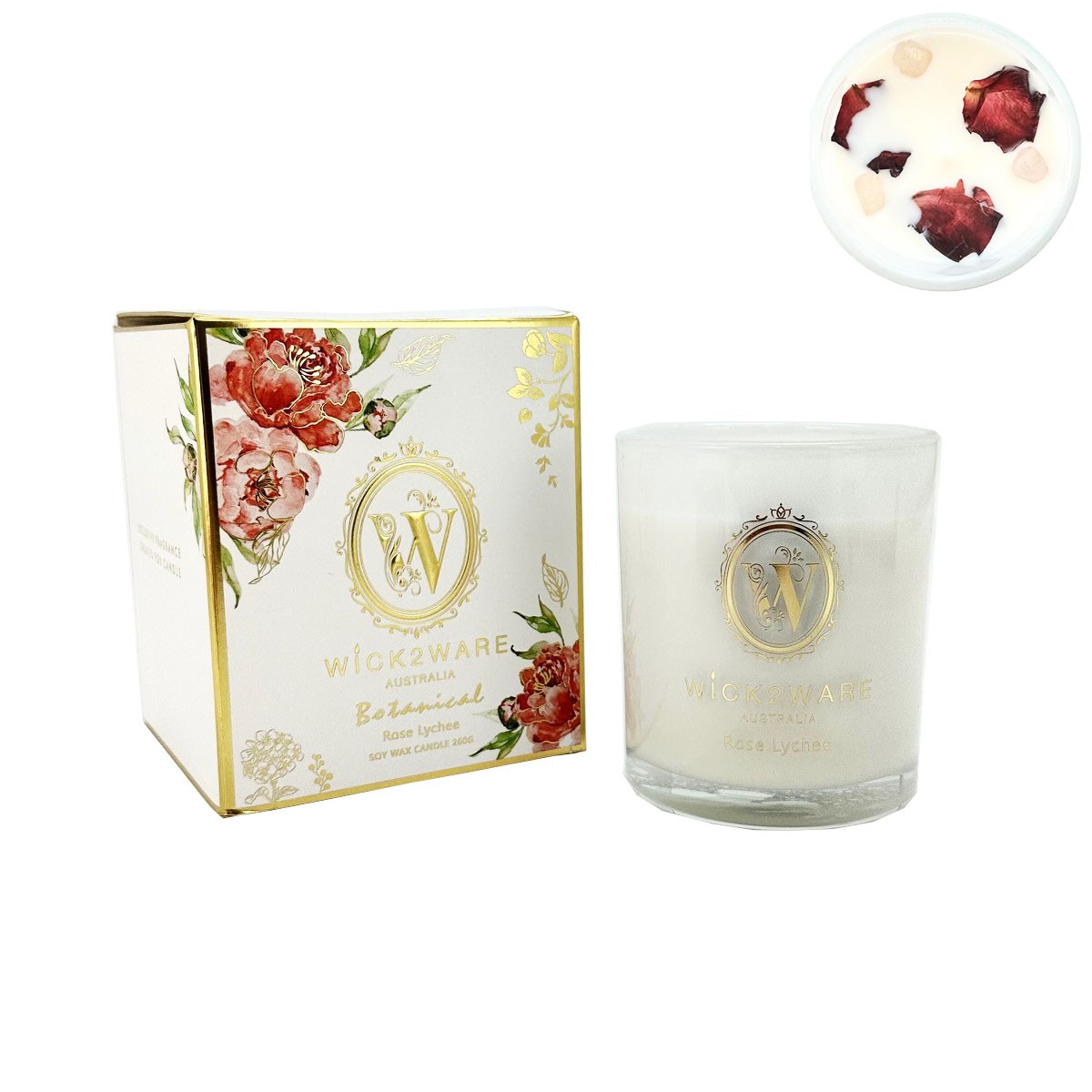 Candle SOY Jar260g Rose Lychee (6/24)