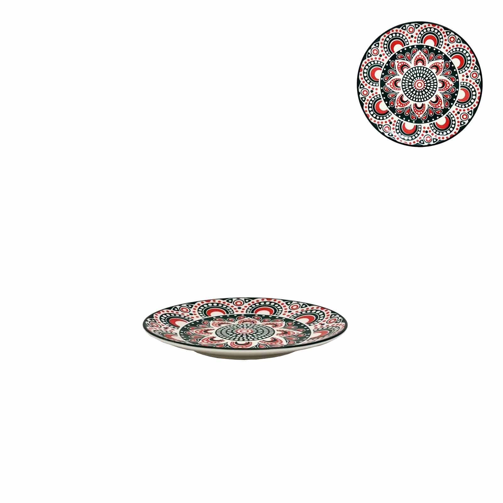 Turkish Style 7.5Inch PlateGrnOrg(8/32)