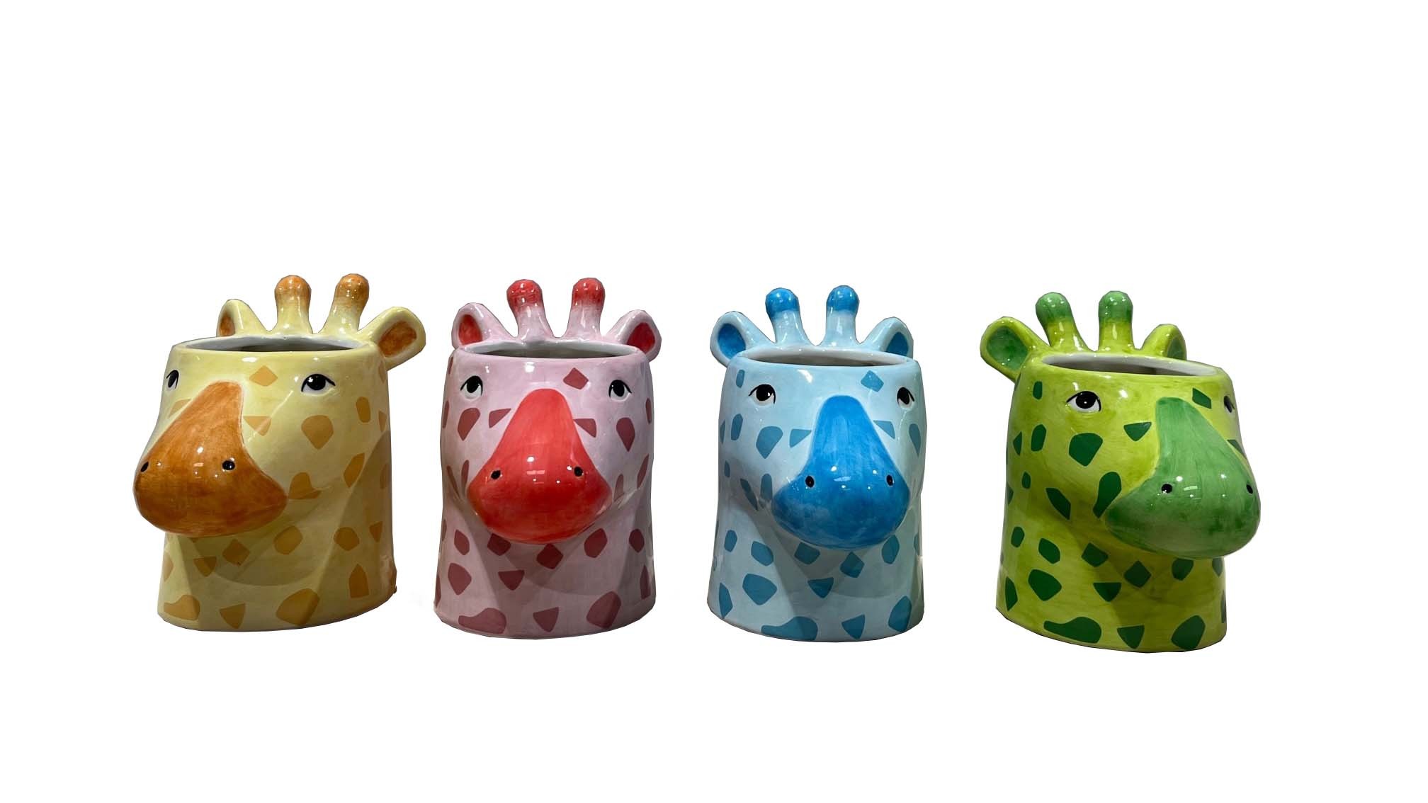 Pot Giraffe 15x10x14.5cm-4 Ass (1/16)