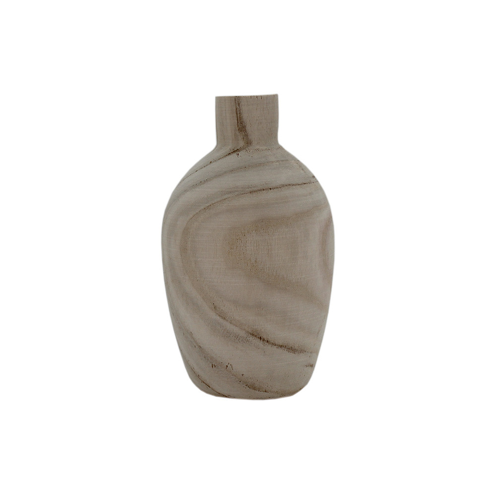 Wood Vase Tall 11.5x11.5x20cm (10/10)