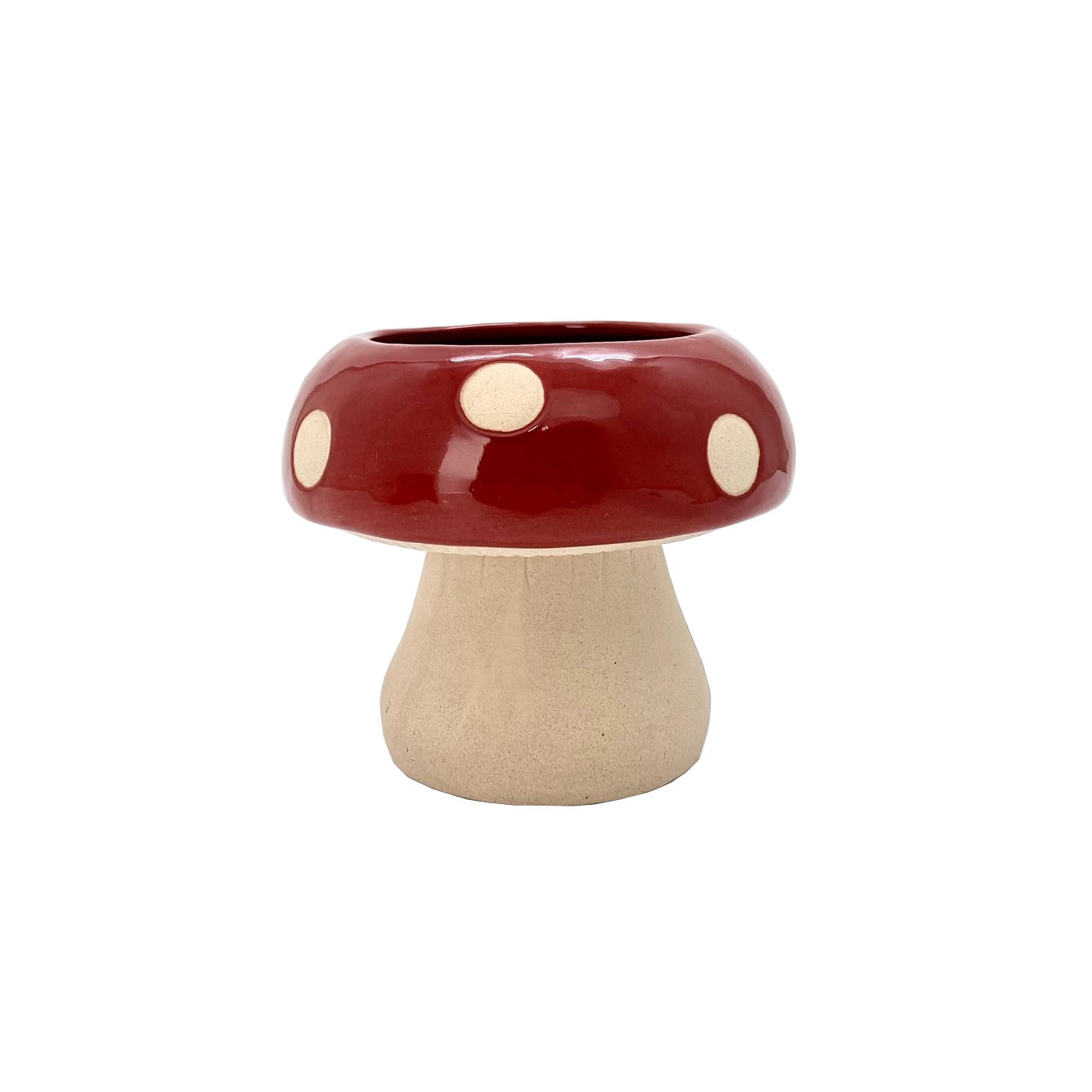 Pot Mushroom 15.9x13.1cm-Red (1/12)