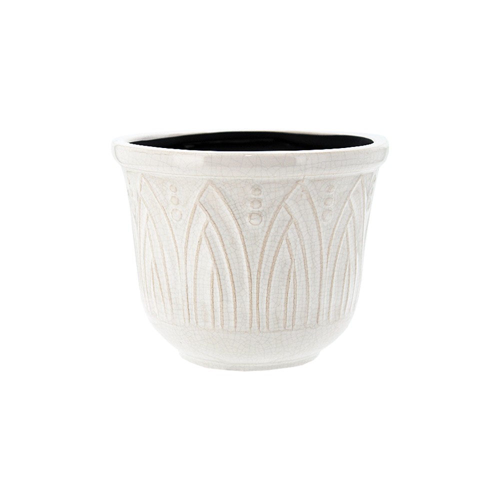 Planter Lotus 16x13.5cmH-White(8/8)