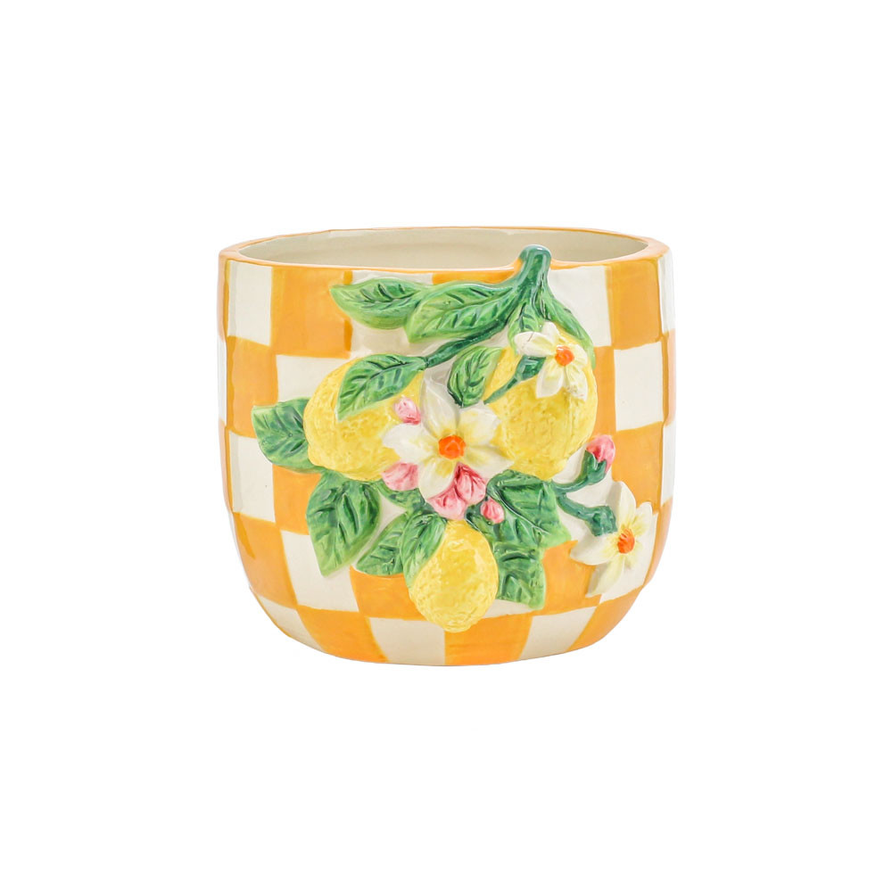Pot w/Lemons Deco 14x12.4x11.3cm (1/24)