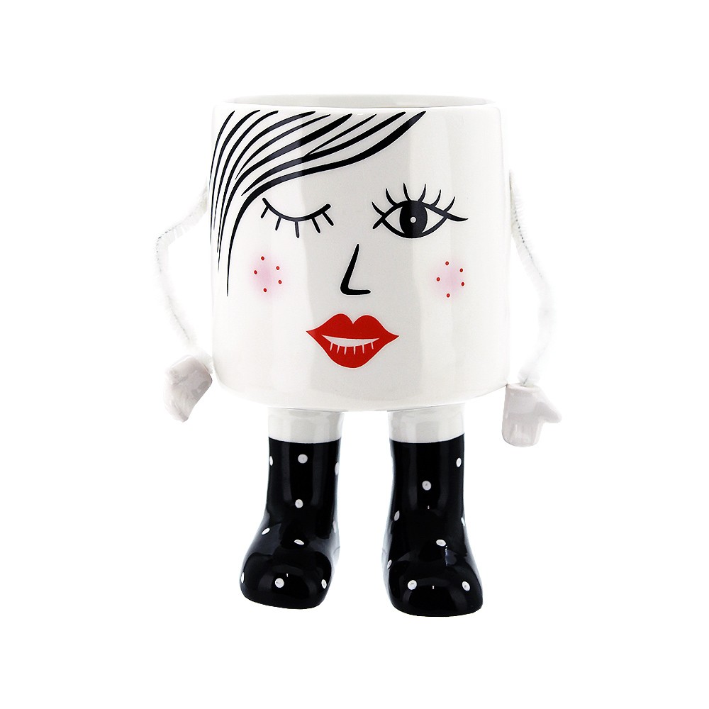 Planter Lady Face 12.5x12.5x19.7cm(1/12)
