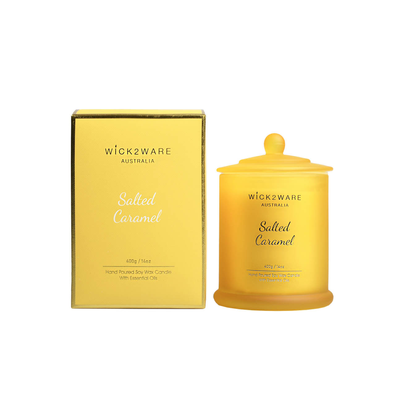 CandleJar w/Box400gSaltedCaramelYel(1/6)