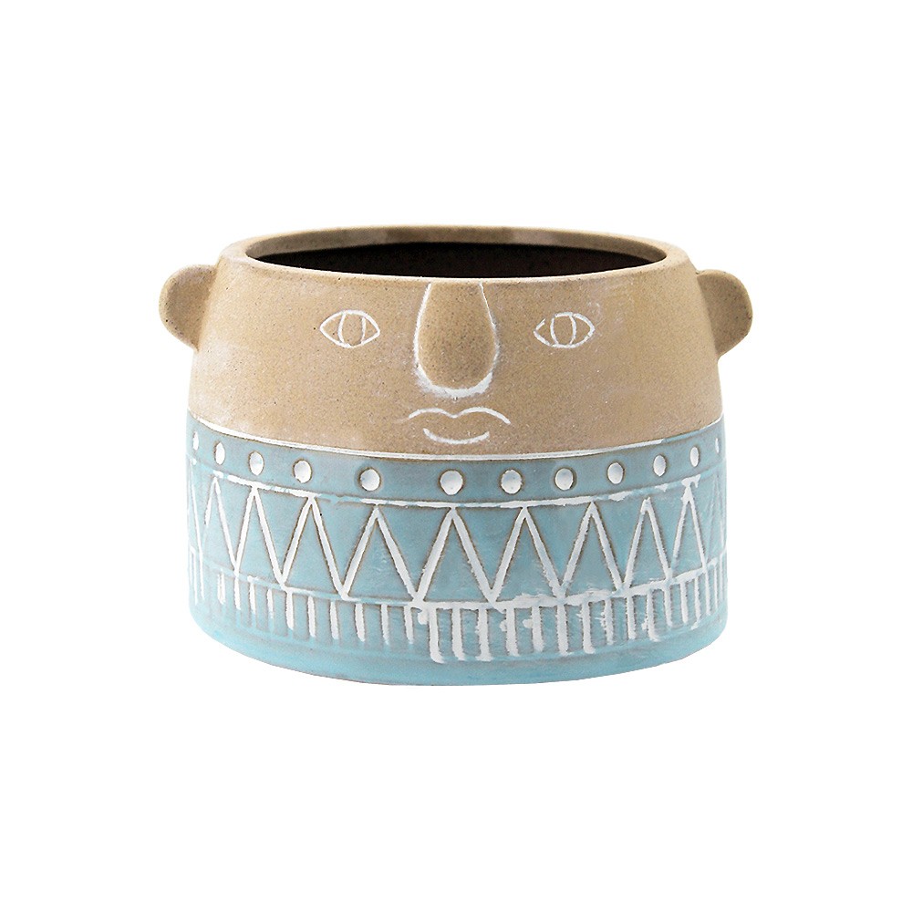 PlanterBoyHead 15x14x9.5cm - Blue (2/12)