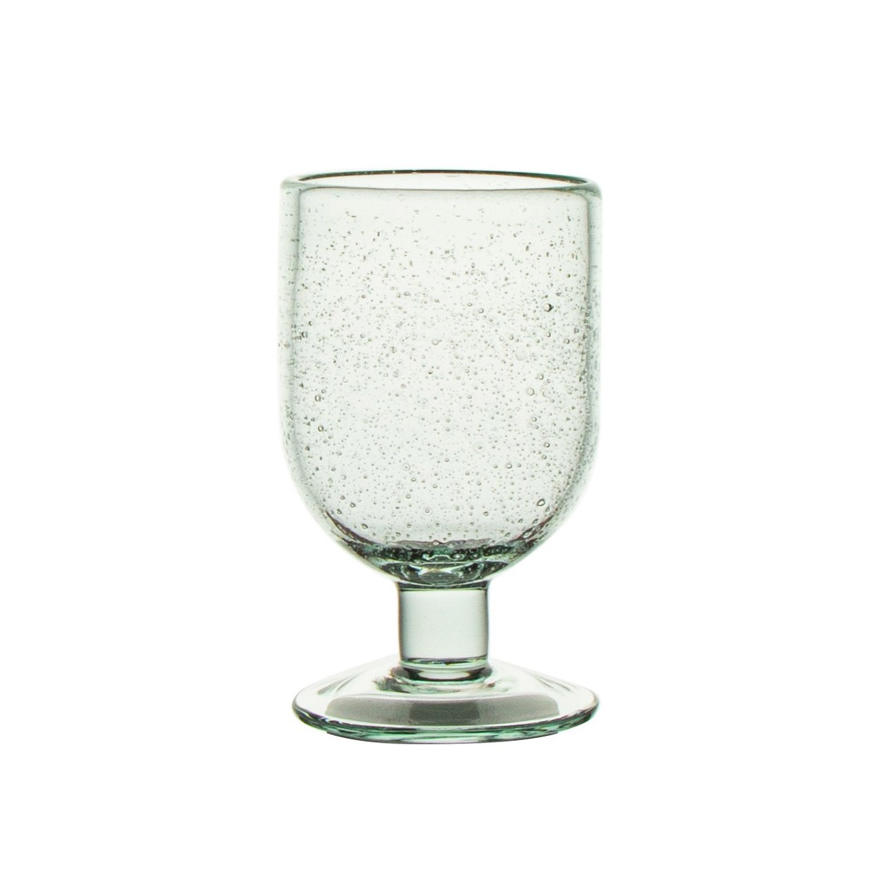 Glass Wine Bubbles 14.2x8cm Green (6/24)