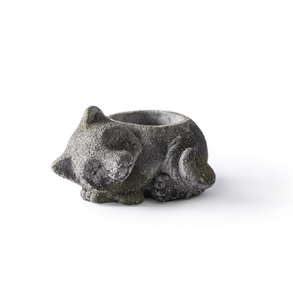 Pot Cat Cement 17.5x12.0x10.0cm (1/12)