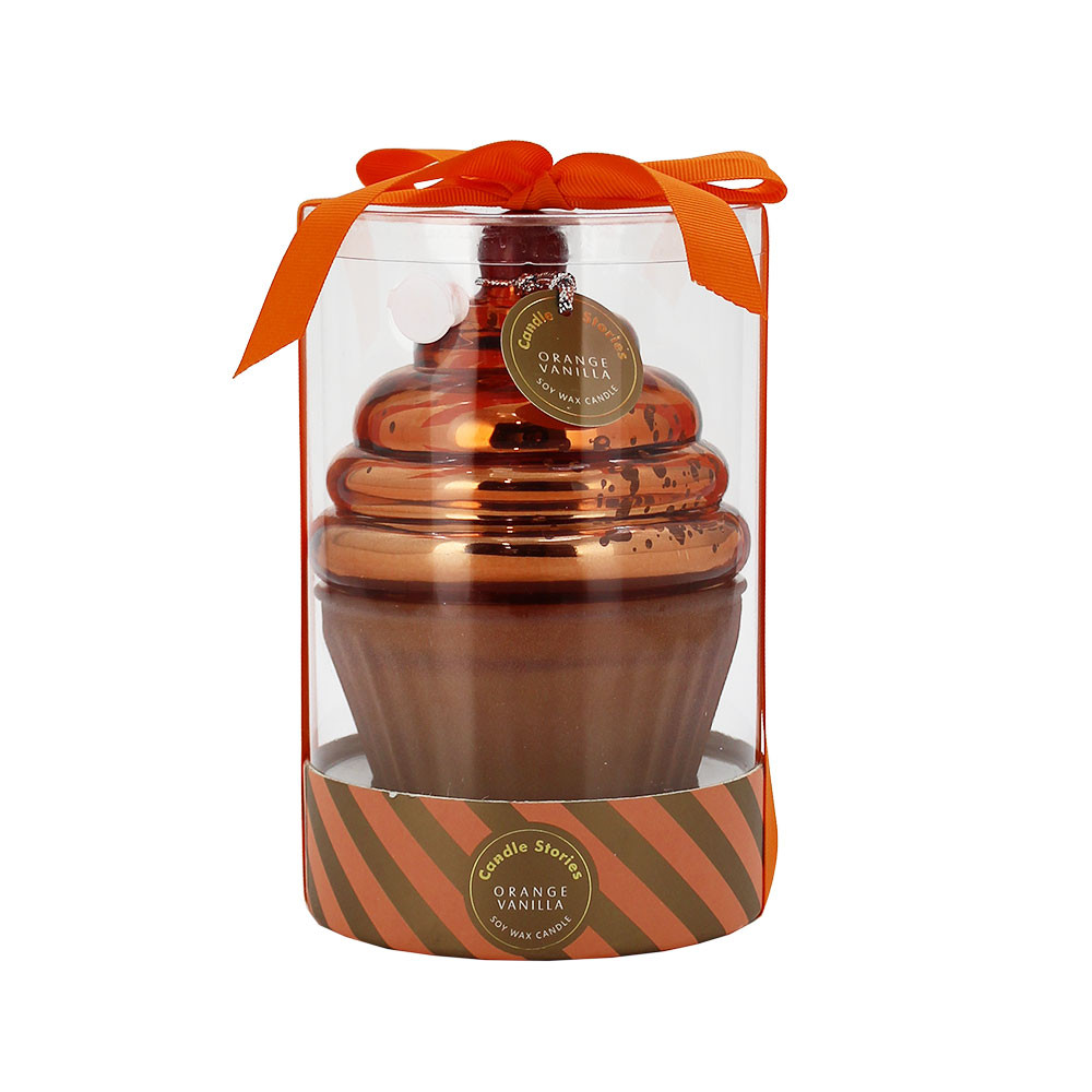 Candle Cup Cake w/PVC OrangeVanila(6/6)