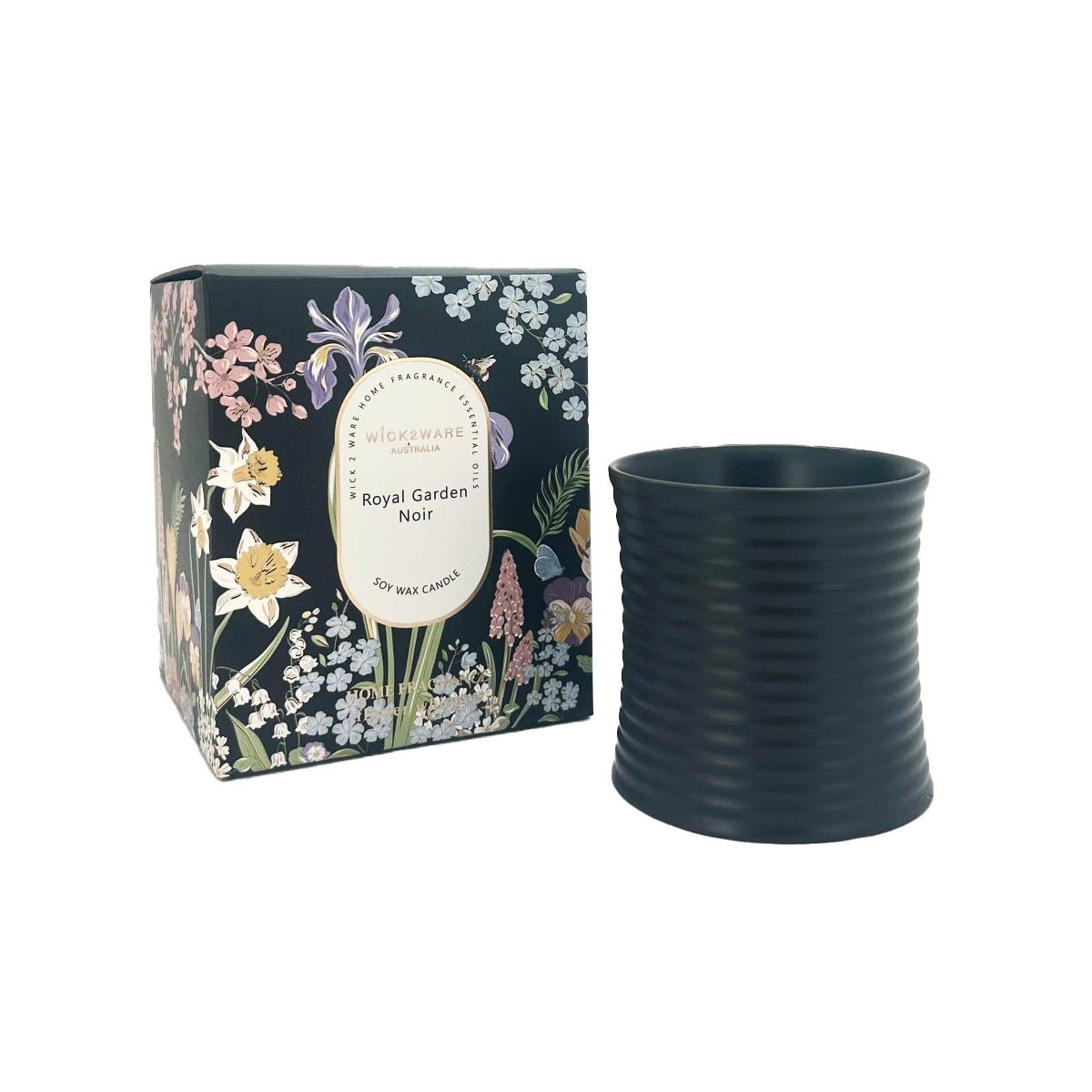 CandleSOY Jar160g Royal GardenNoir(6/12)