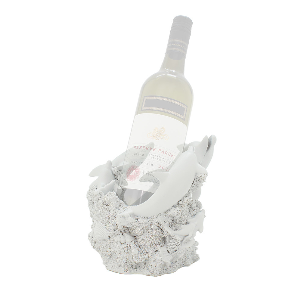 Wine Rack Dolphin19.3x17.8x17cm-Wht(1/4)