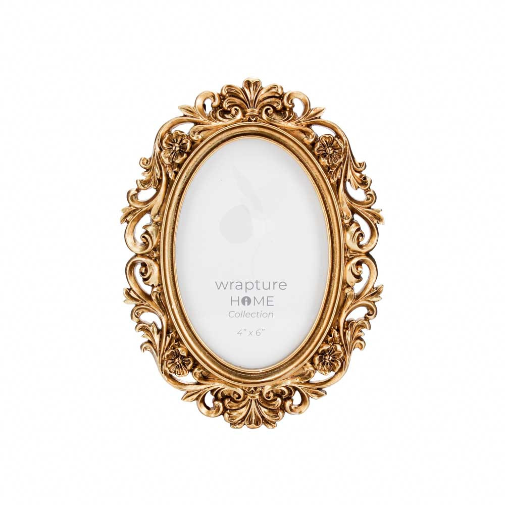 Photo Frame Rd 4x6 Inch-Gold (6/24)