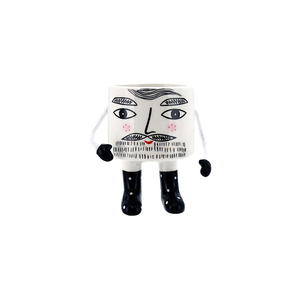 Planter Man Face 9x9x12cm (4/24)