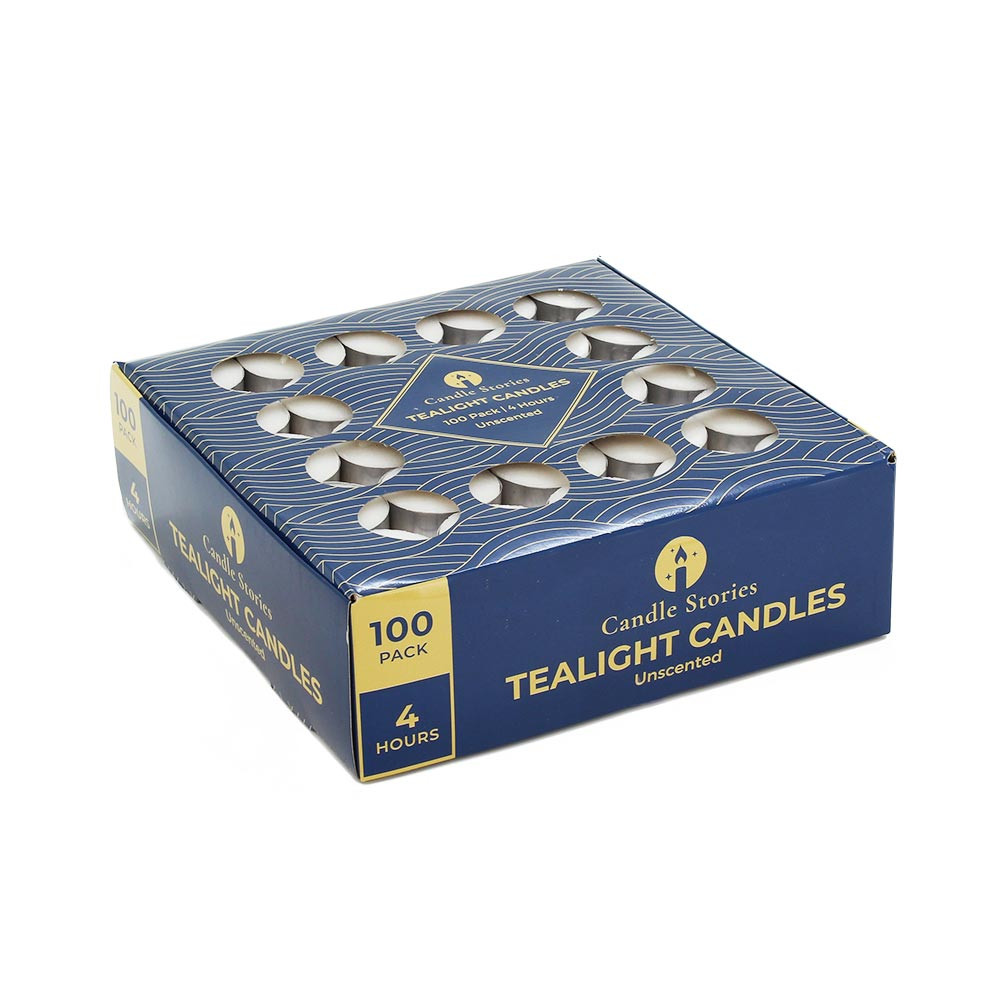 CandleT-lite4Hrs100pc/PkDkBlueBox(12/12)