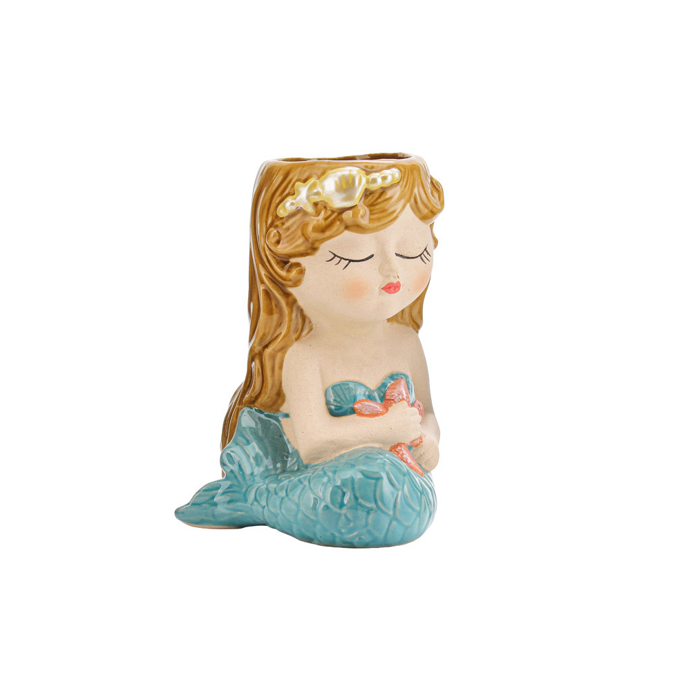 Pot Mermaid 13.4x13.3x17.7cmBlue(2/12)