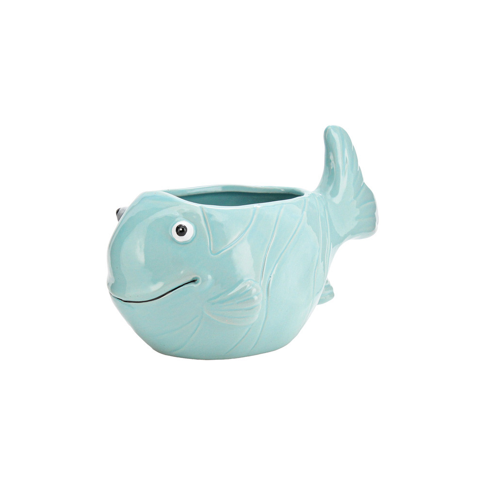 Pot Fish 21.5x12.0x12.1cm-Green (1/8)