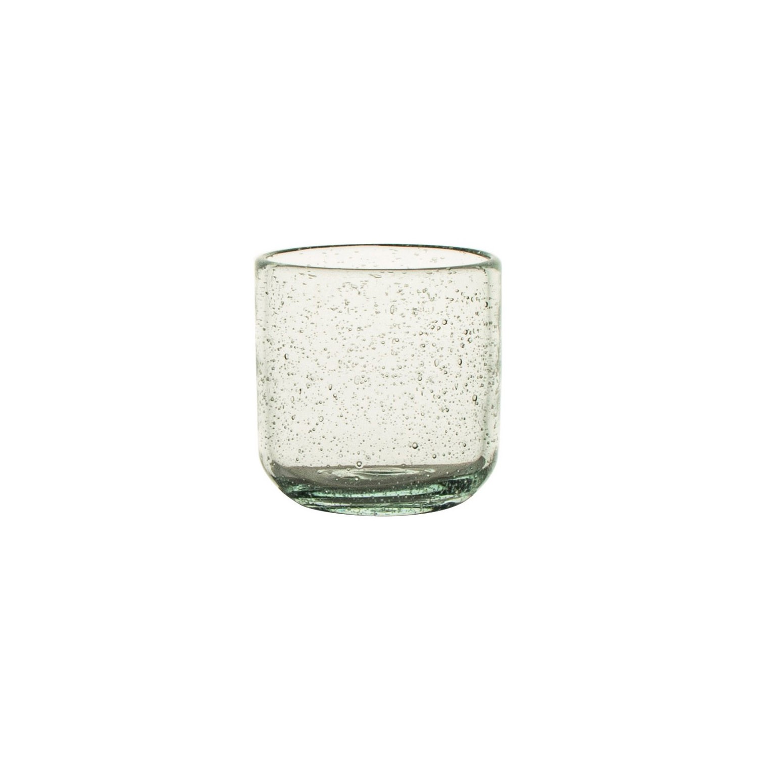 Glass Dof Bubbles 8.3x7.8cm Green (6/24)