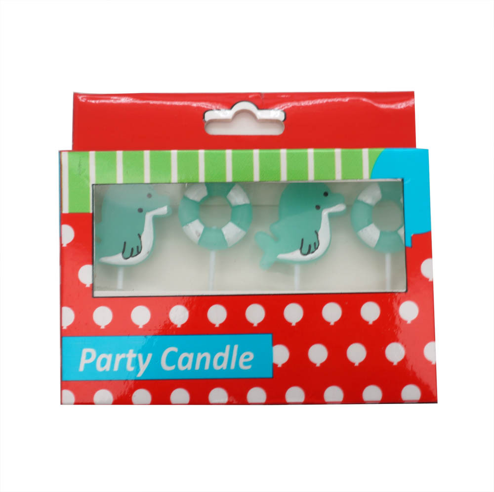 Candle With 4pc Fish Deco In Box(36/144)