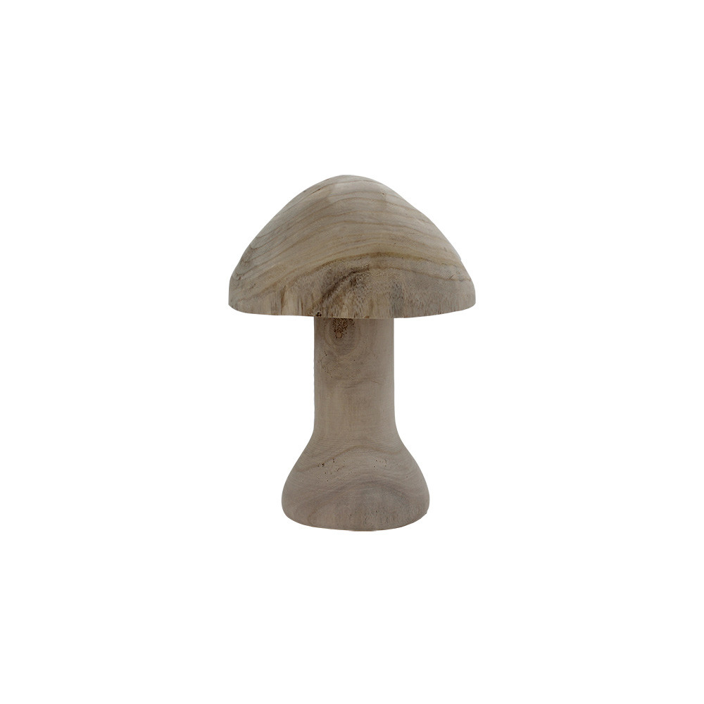 Wood Mushroom Nat 21x19x10cm (5/5)