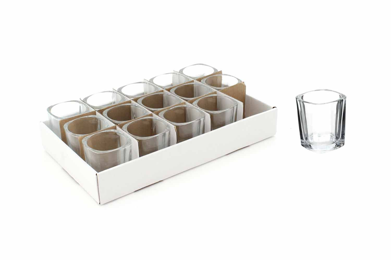 Glass Cup 5x5x6.2cm - Clear (15/90)