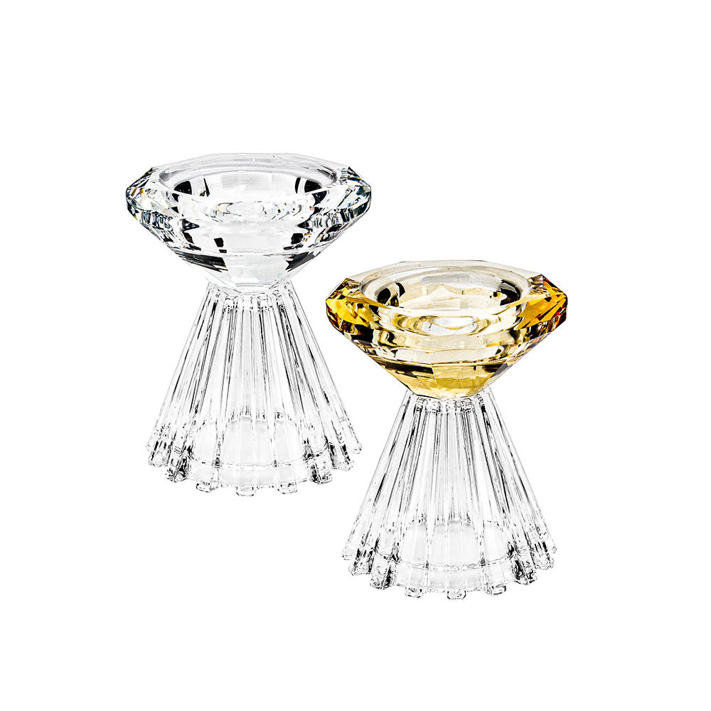 Candle Holder Crystal 7x8.3cm (12/24)