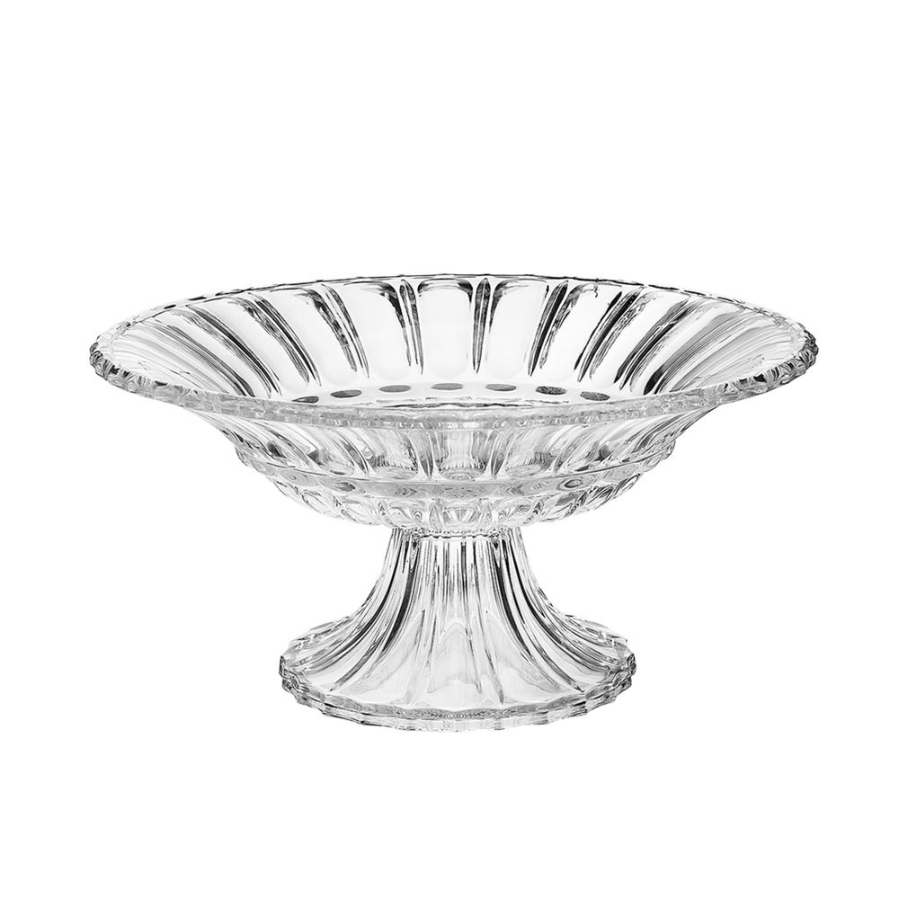 Crystal Plate w/Foot 33x33x16.2cm(1/4)