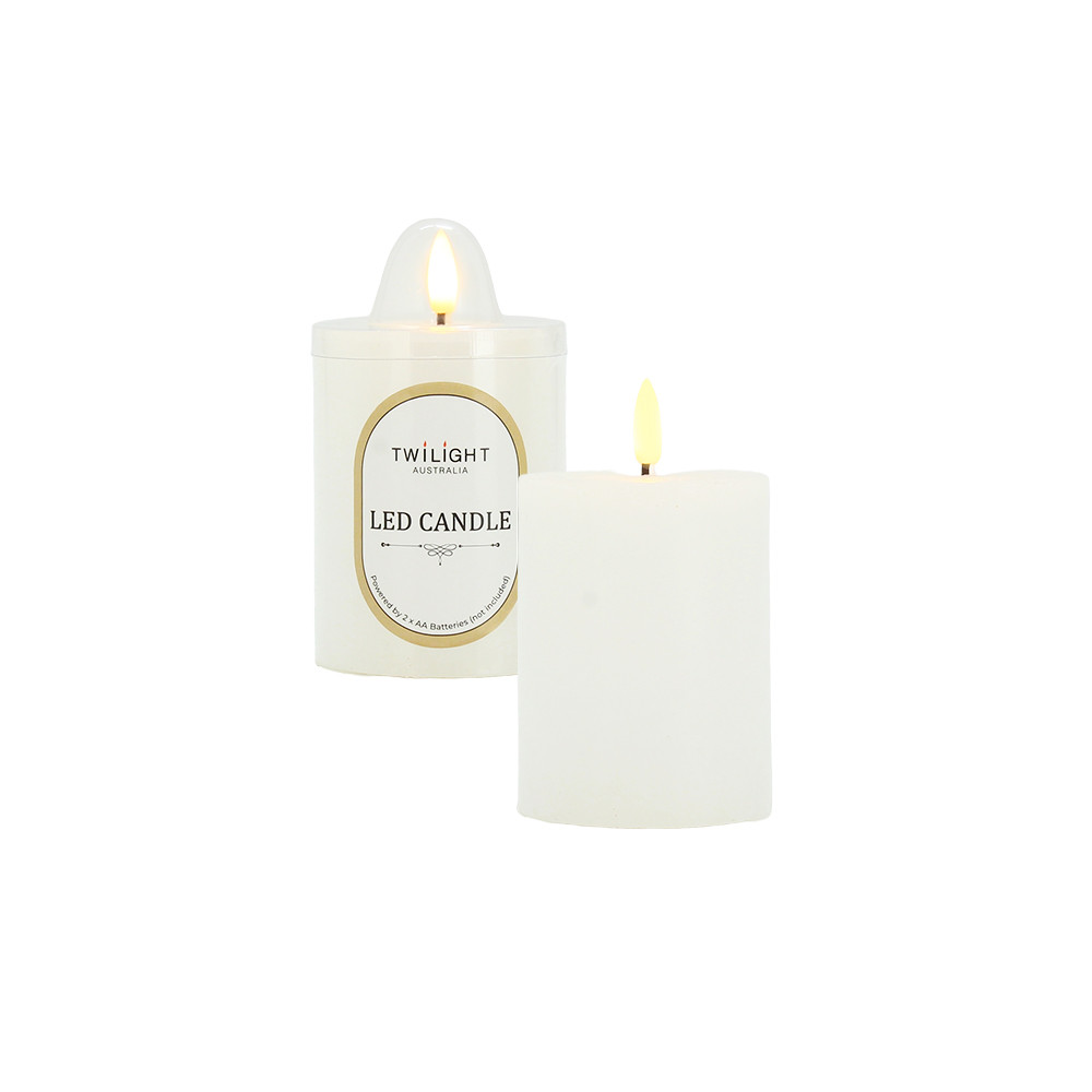 Candle LED 7.6x10cm - White (12/36)