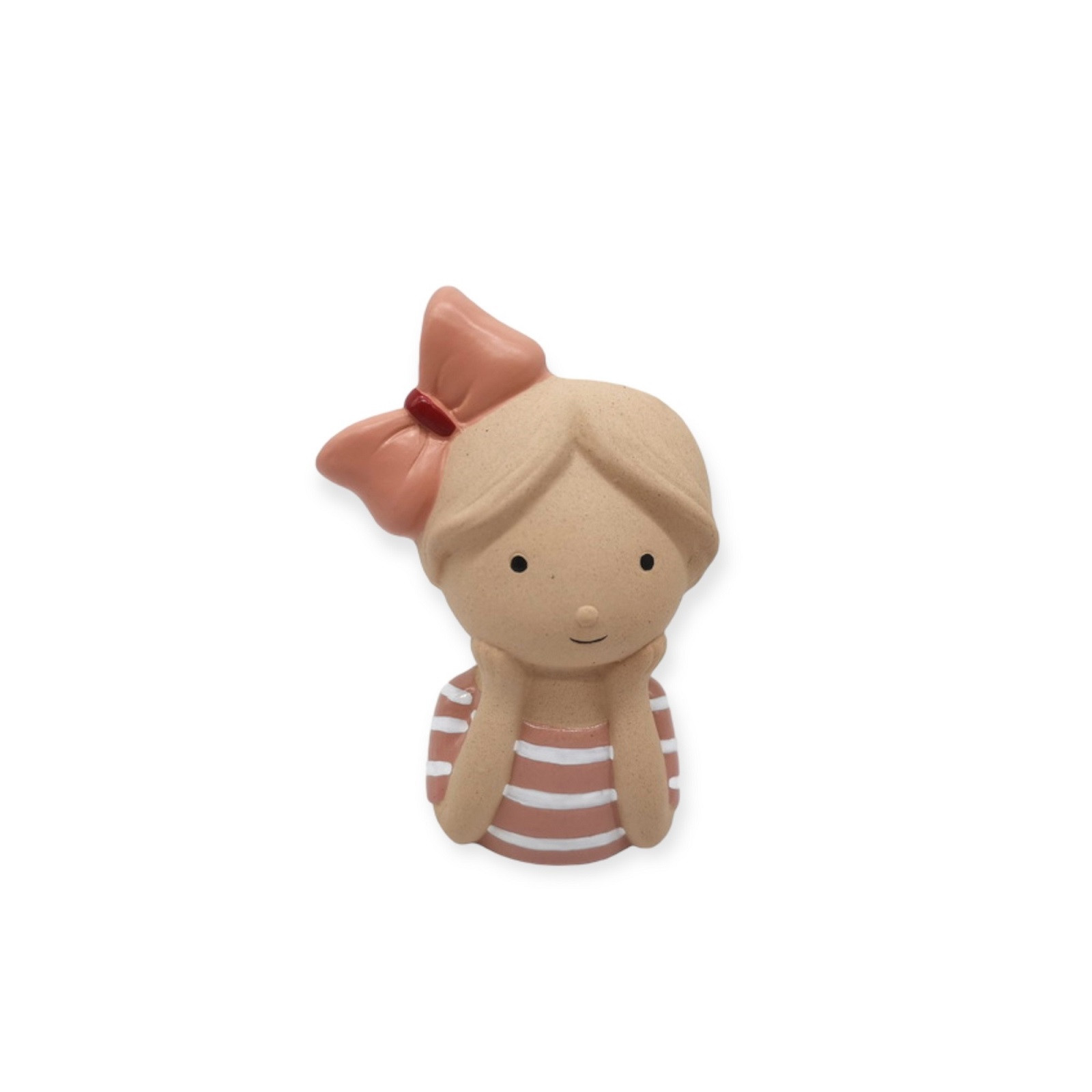 Pot Girl Pink Ribbon 9.5x7x13.8cm (4/24)