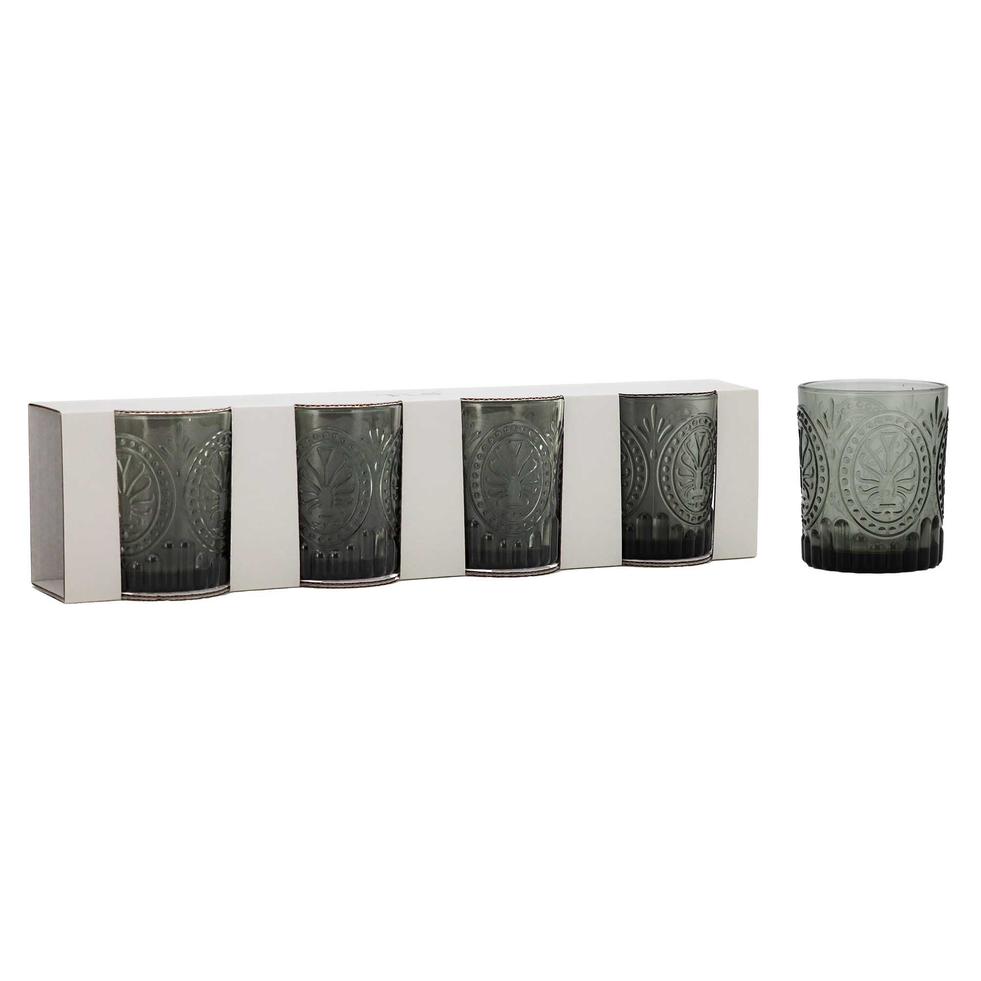 Glass Dof S/4 D8x9.5cm Grey (1/6)