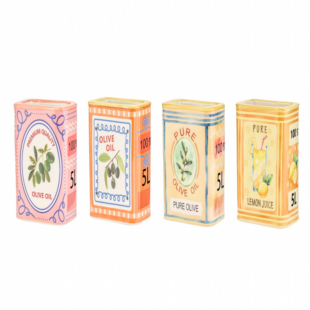 Vases Oliver Can 8x8cmH Mixed (12/48)