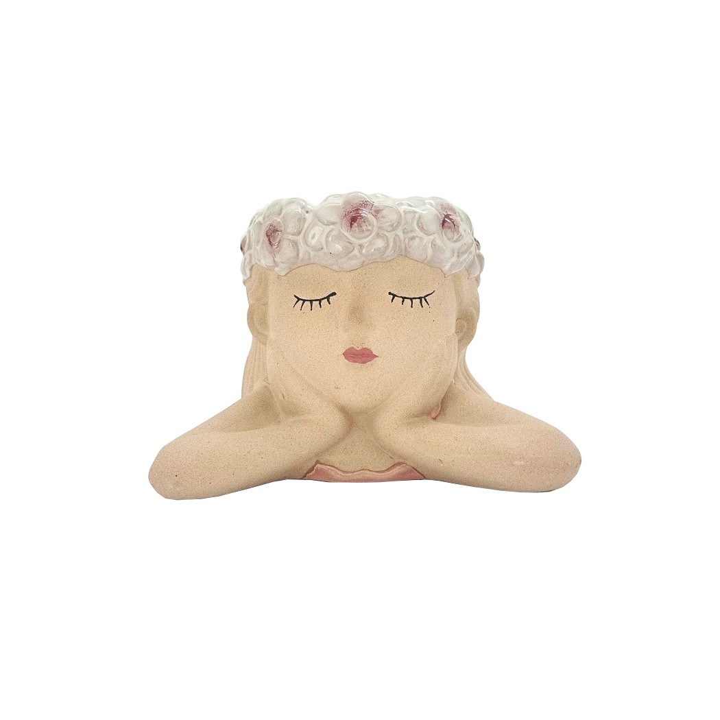 PlanterGirlHeadwreath20.6x17.7x14.6cm1/8