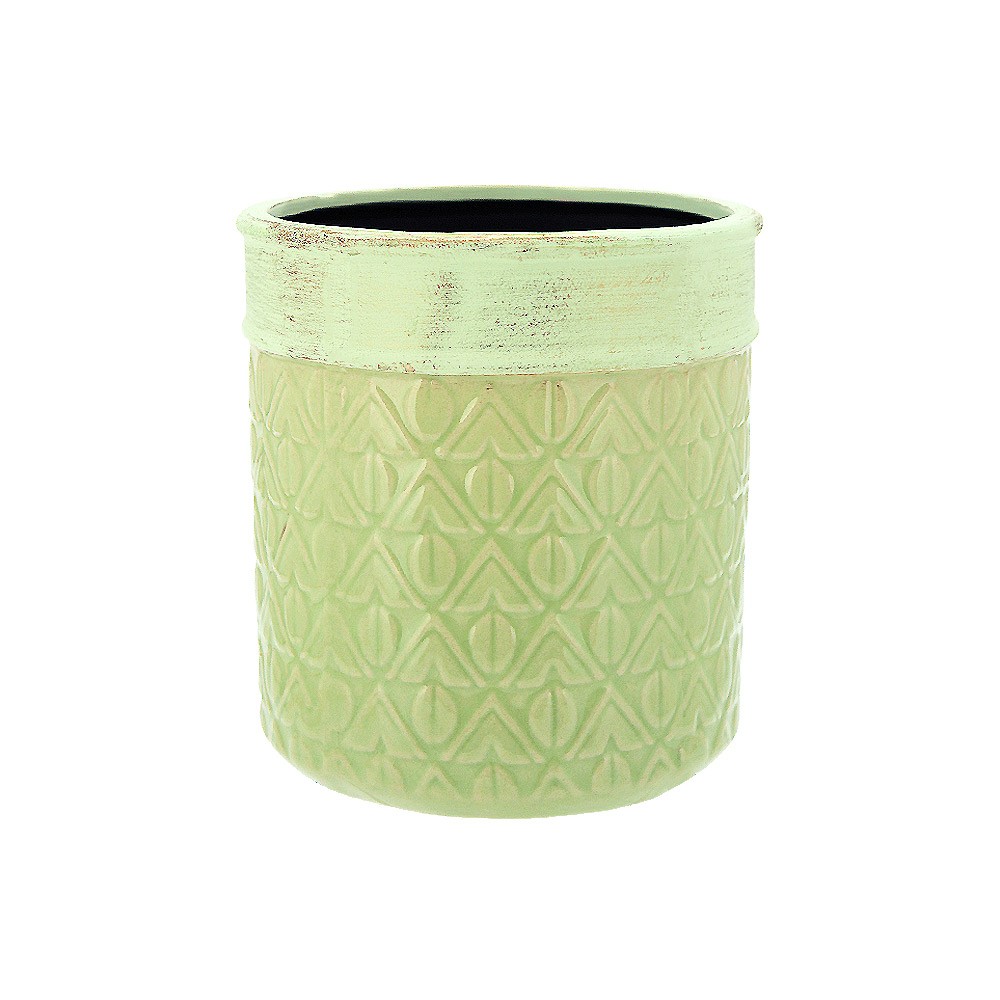 Planter Round 15.5x16.5cm-LimeGreen(8/8)