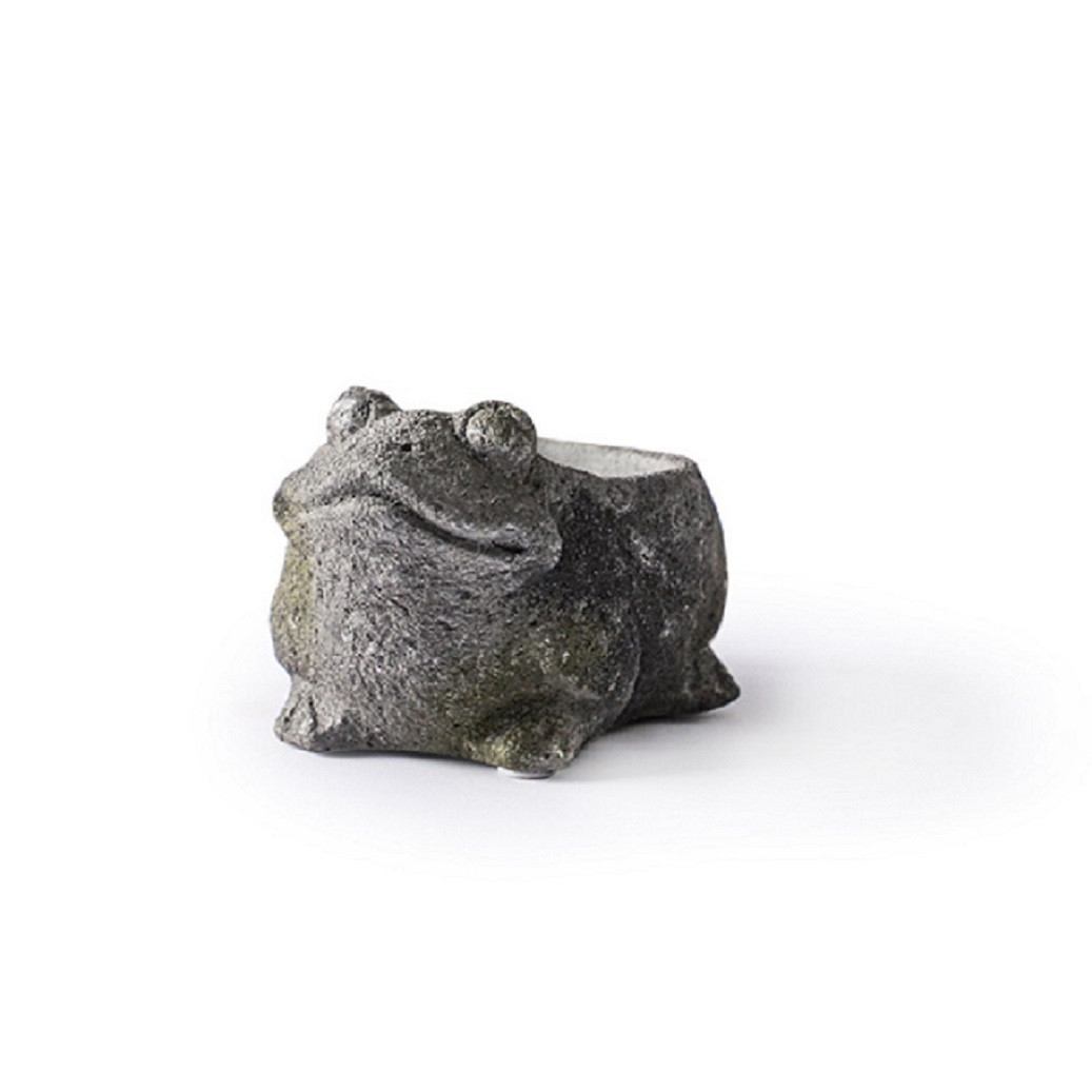 Pot Frog Cement 14.5x12.0x10.0cm (1/12)