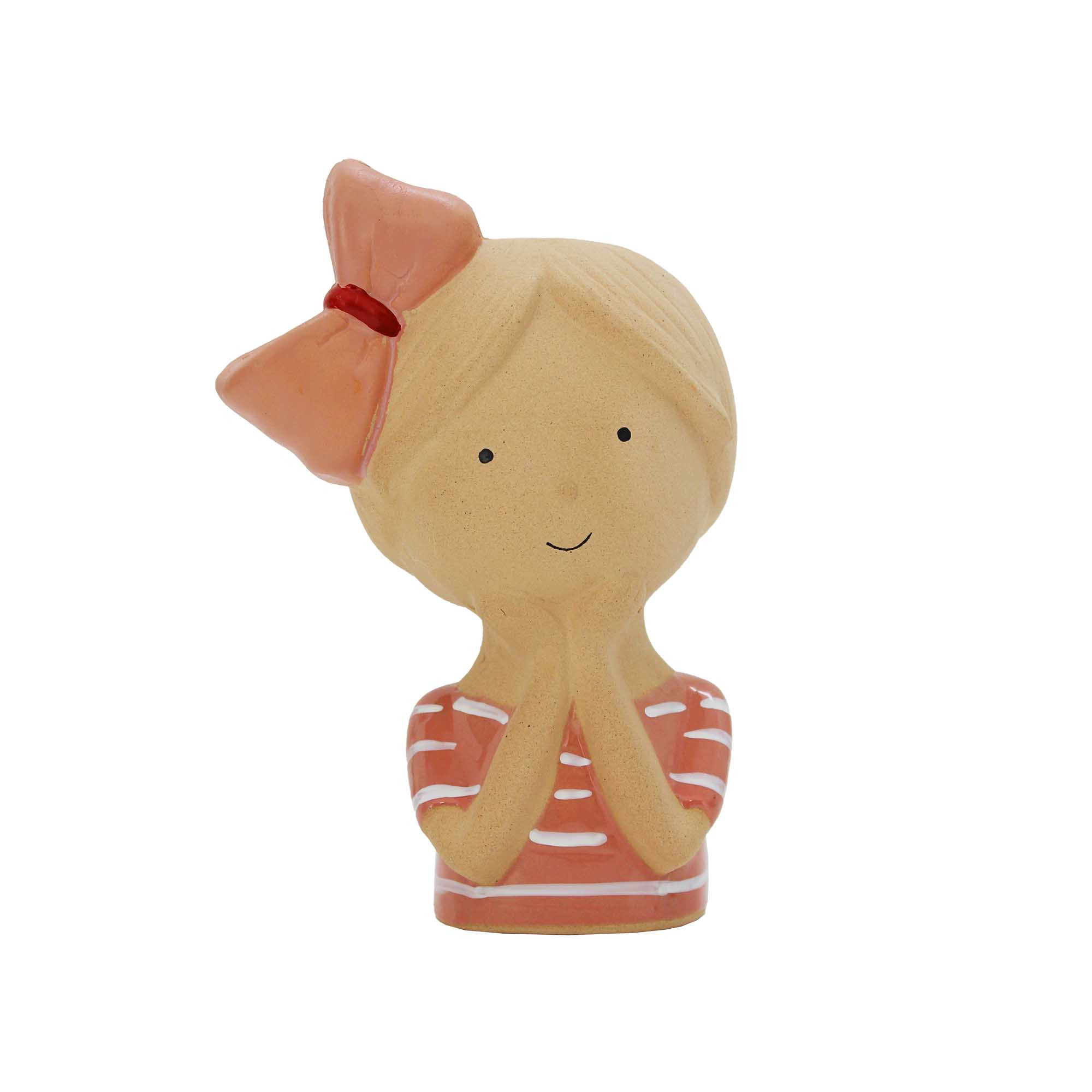 Pot Girl PinkRibbon12.5x8.9x18.3cm(2/12)