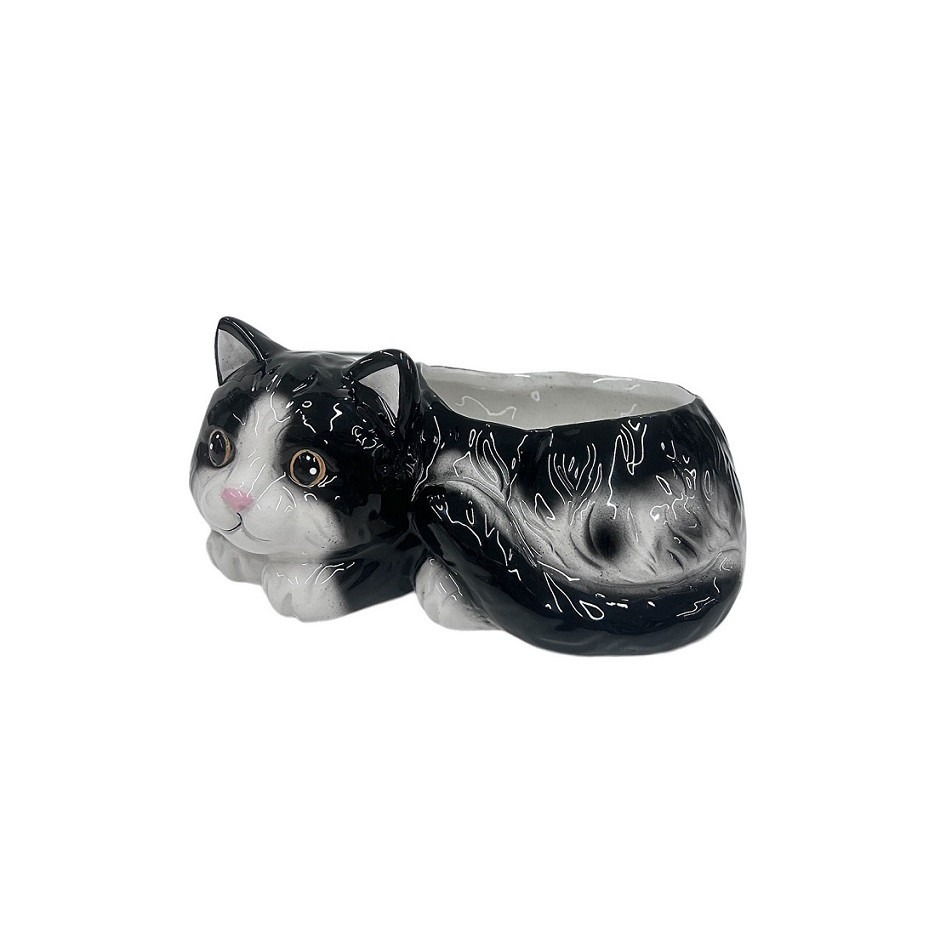 Planter CatRelaxing16.6x11.2x7.6cm(6/24)