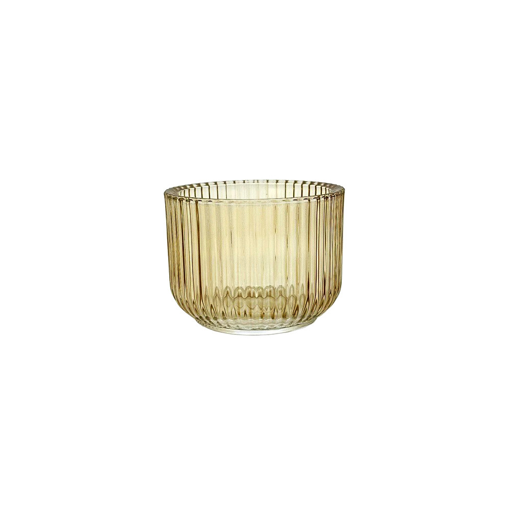 GlassCandleHolder7.6x10.5cmAmber (24/24)
