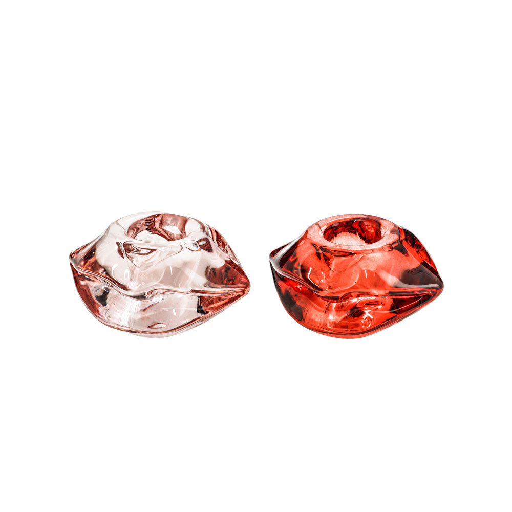 Candle Holder Lip Shp 7.5x5.3x4cm(12/48)