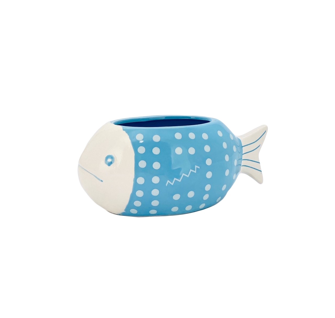 Planter Fish Blue 21.8c11.8x8.5cmH(1/12)