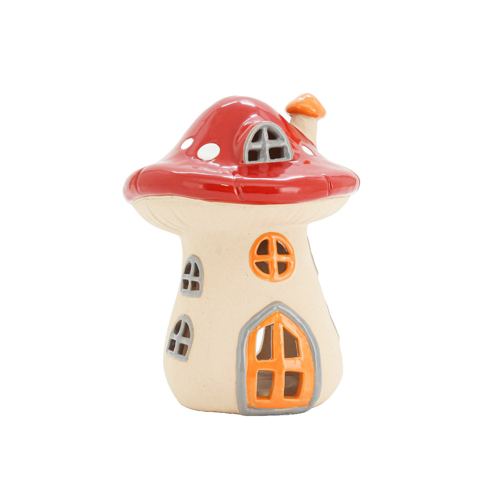 DecoMushroomLantern 15x14.5x19.8Red(1/8)