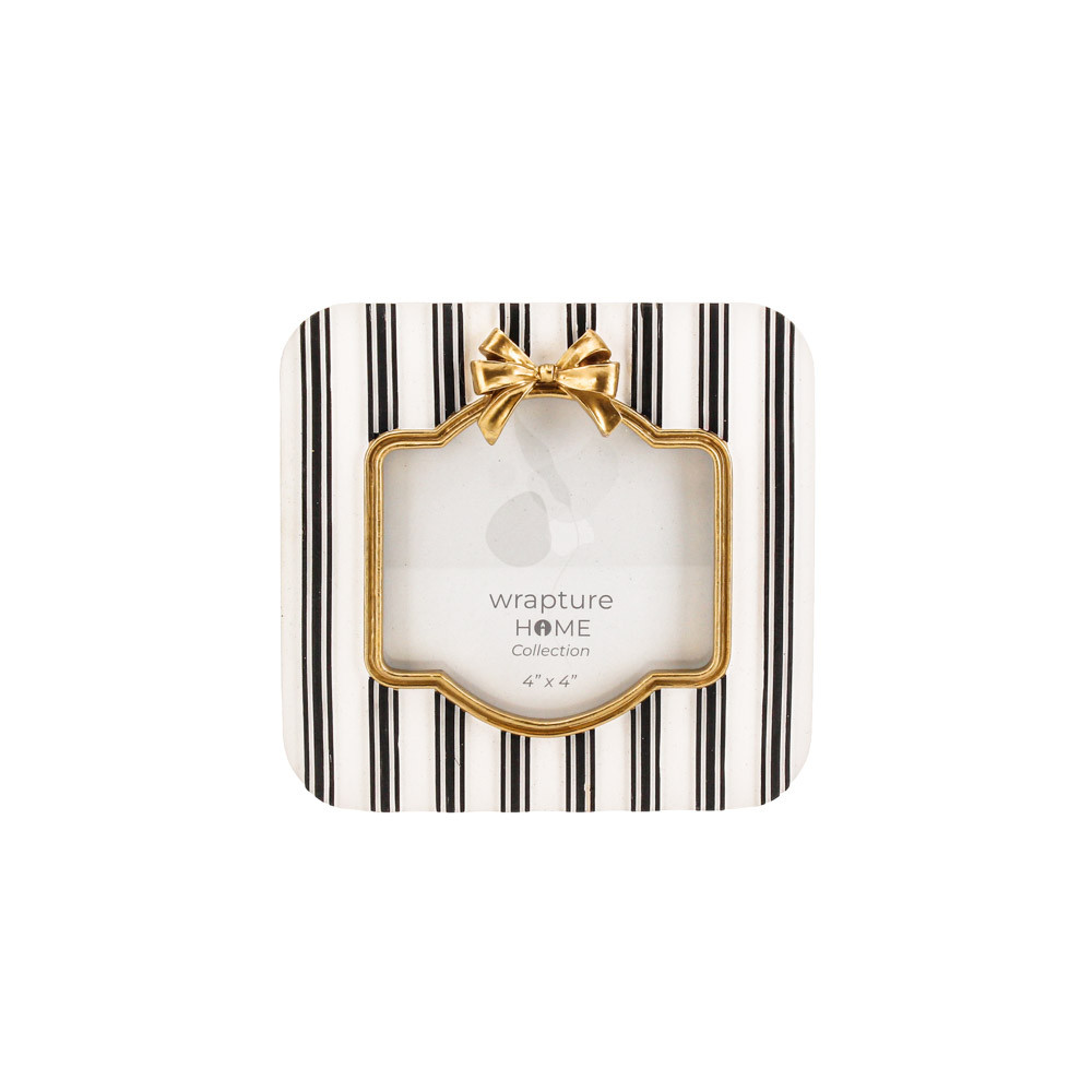 Photo Frame w/Stripes 4x4 Inch (8/48)